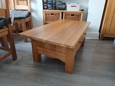 Solid Oak Coffee Table with 2
