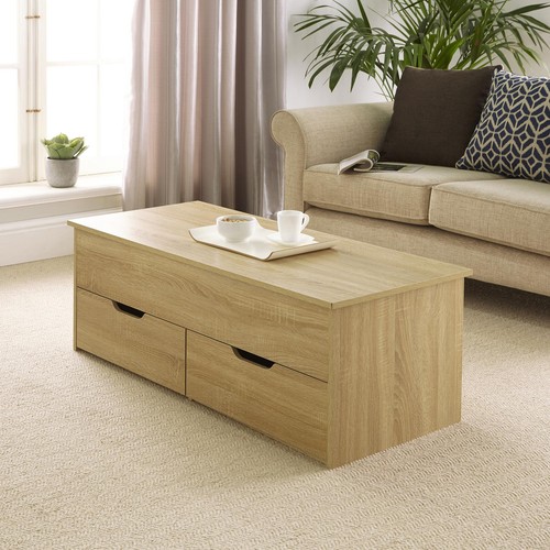 Wooden coffee table with lift - coffee,