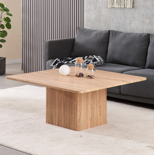 Square panelled coffee table - square,