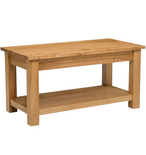 Coffee table large solid oak - large,