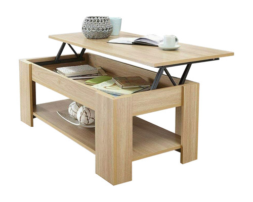 Wooden coffee table lift top - wooden,