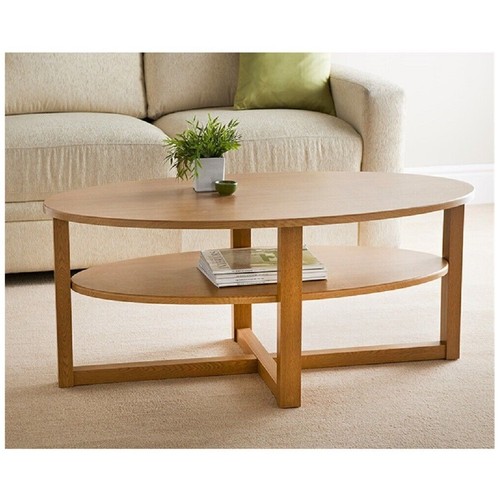 Oval coffee table - oval, oak